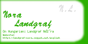 nora landgraf business card